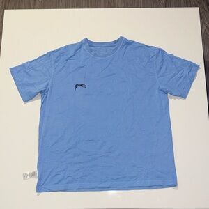 Stussy Light Blue Crewneck Logo Tee